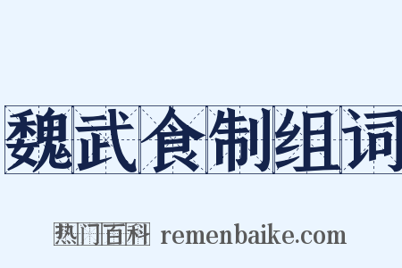 魏武食制组词是什么意思的图片